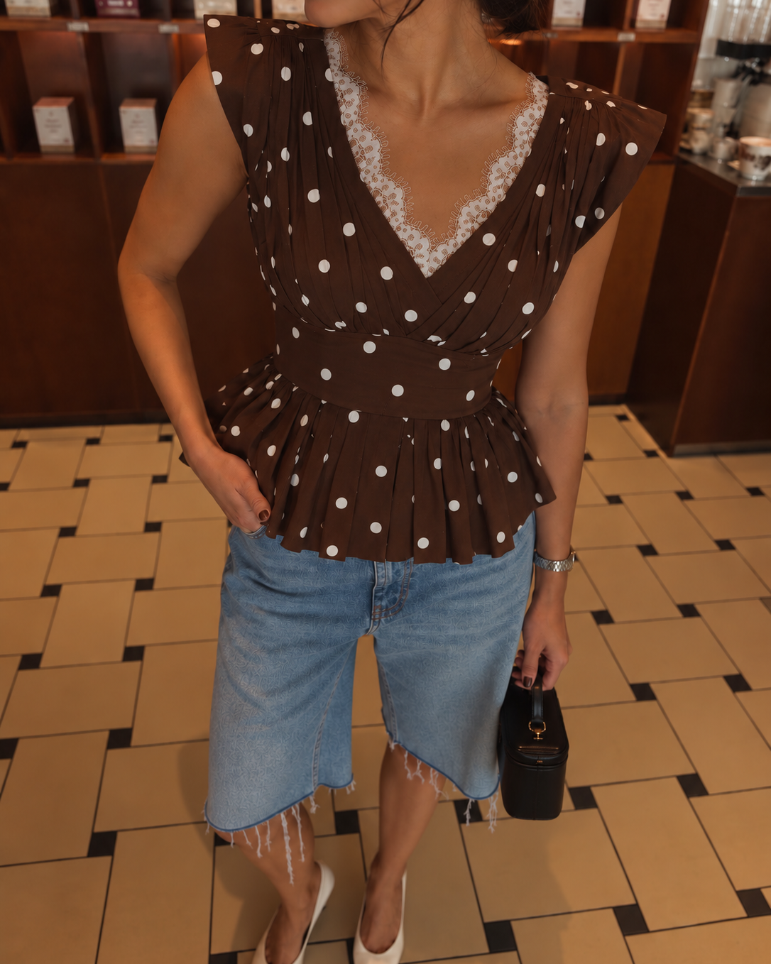 Brown Bisou Top