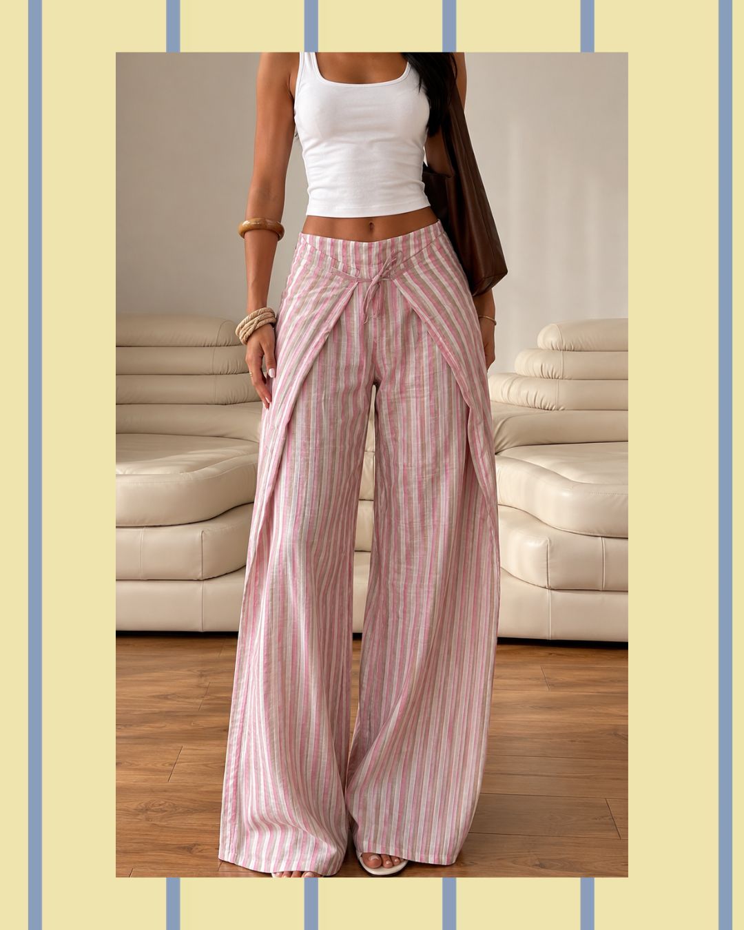 lychee vanilla tie-wrap pants