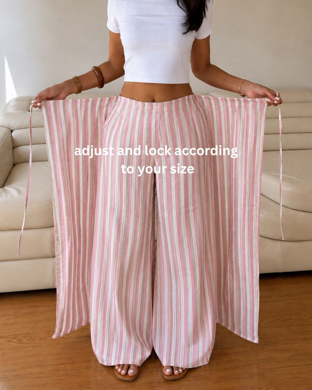 lychee vanilla tie-wrap pants