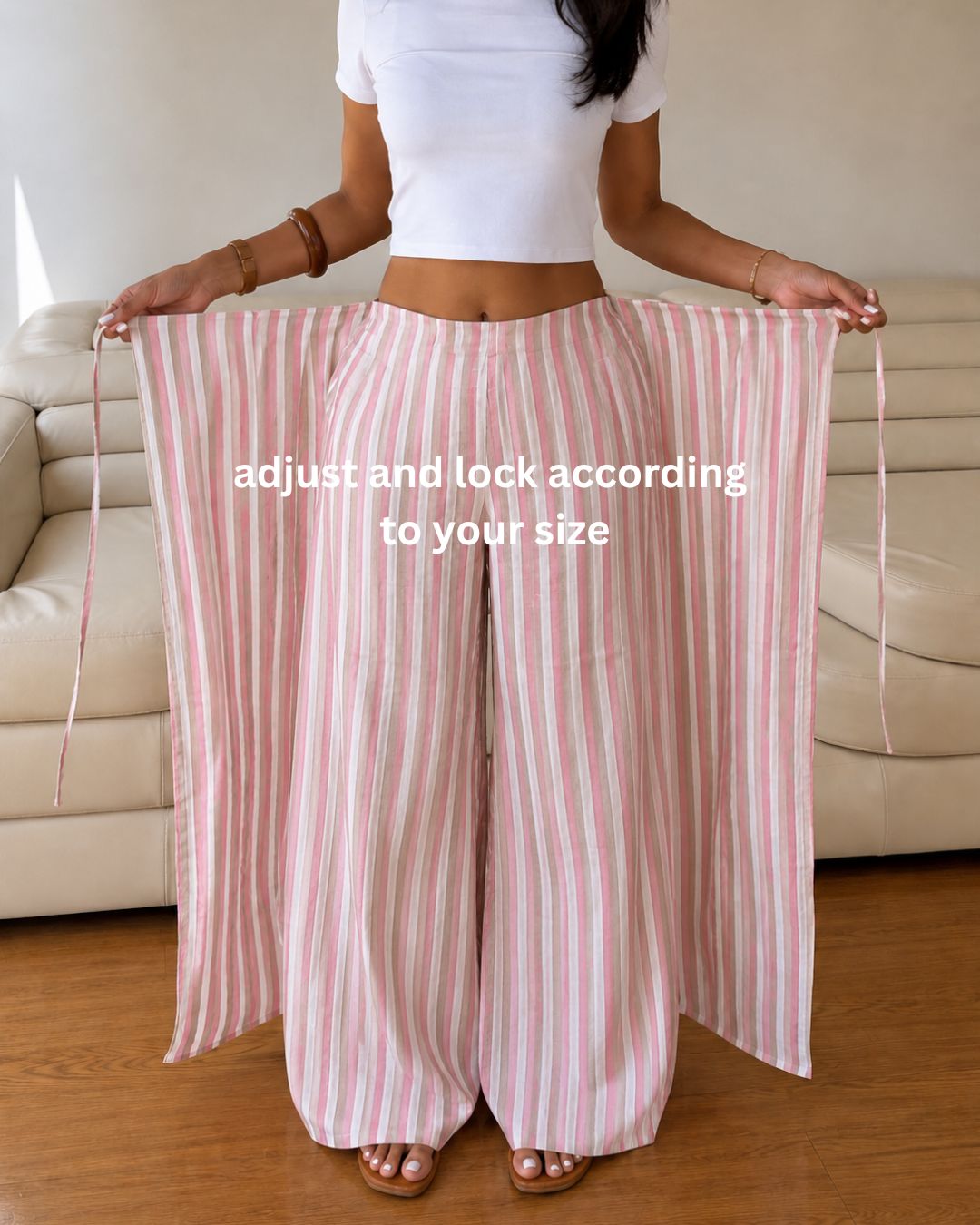 lychee vanilla tie-wrap pants