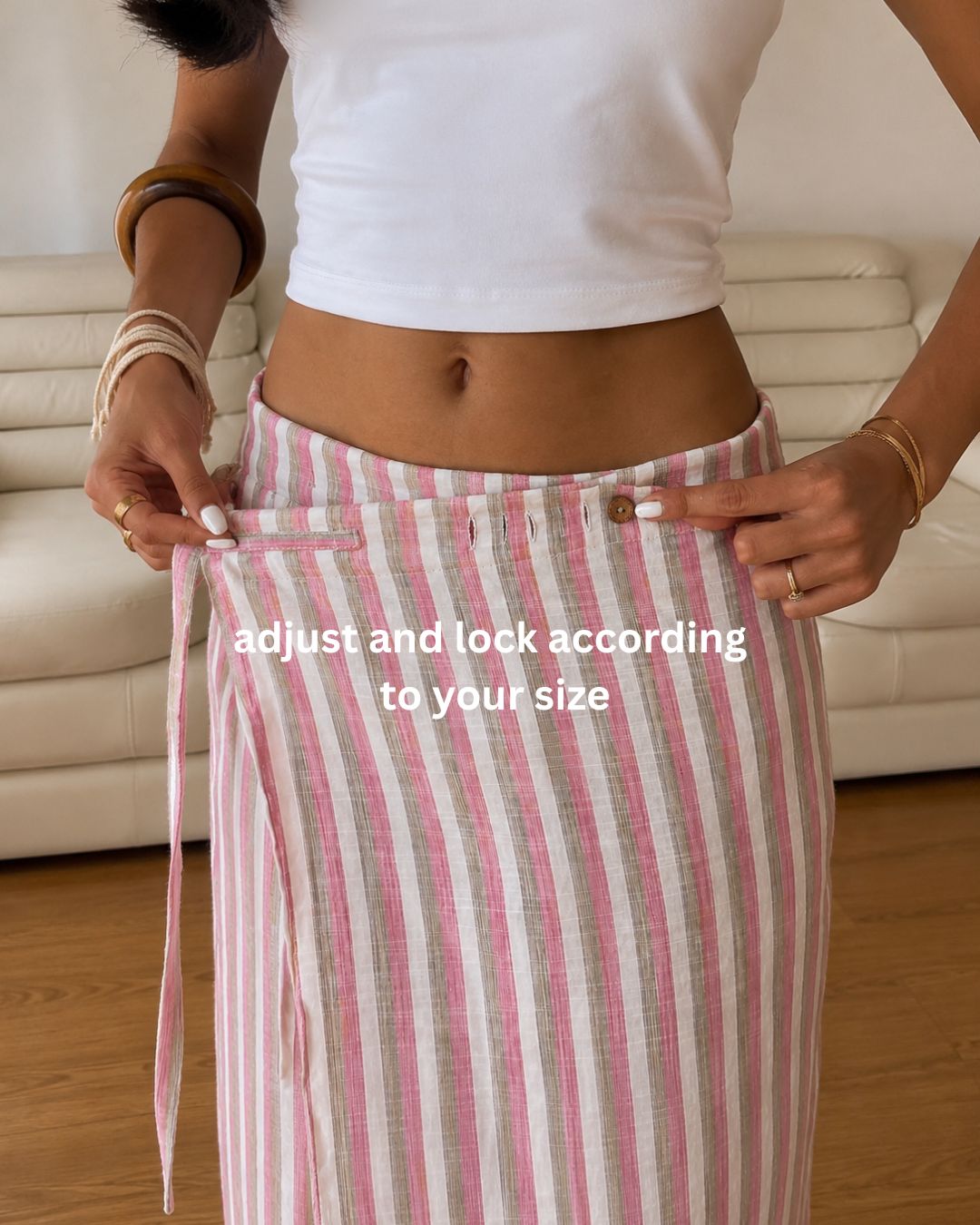 lychee vanilla tie-wrap pants